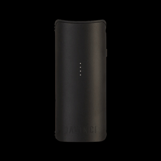 DaVinci MIQRO-C portable vapouriser — compact black dry-herb vape with USB-C and removable 18350 battery