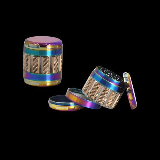 Diamond Rainbow Herb Grinder – 60mm 5 Piece Metal Grinder