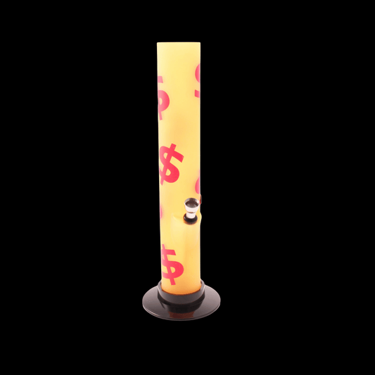 Dollar Sign Acrylic Bong (33 cm) — Sandblast Finish