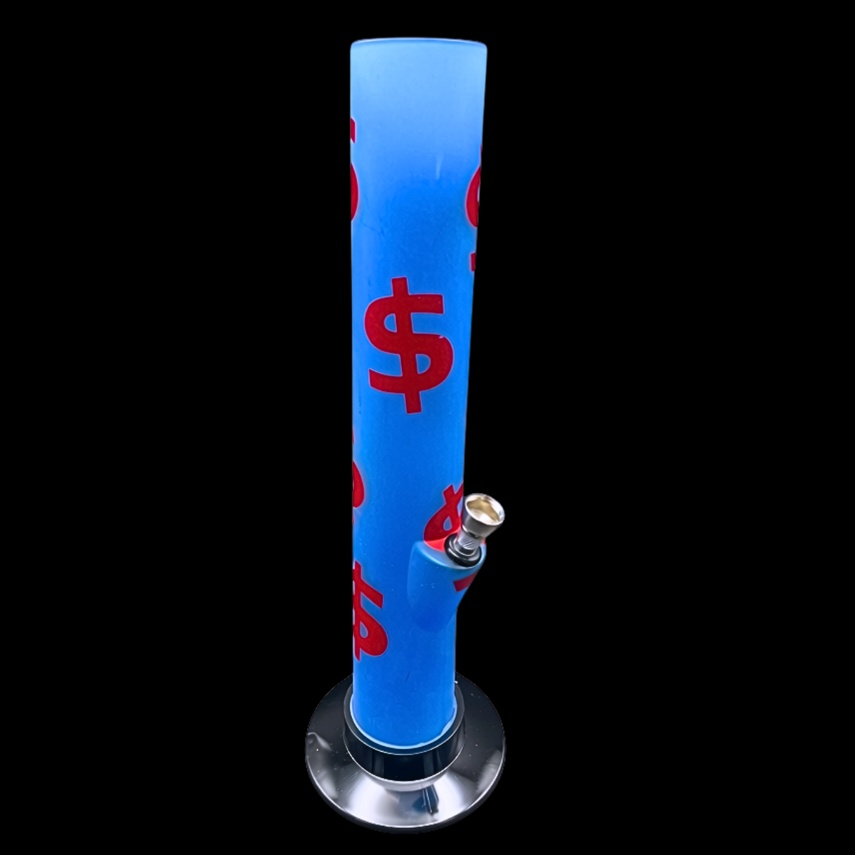 Dollar Sign Acrylic Bong (33 cm) — Sandblast Finish