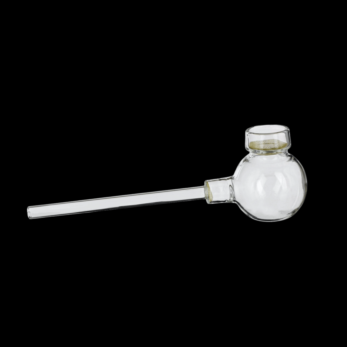 Eagle Bill’s Glass Vaporising Pipe – classic flame-heated glass pipe with long stem and round bowl
