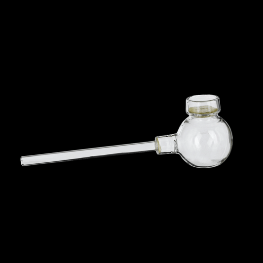 Eagle Bill’s Glass Vaporising Pipe – classic flame-heated glass pipe with long stem and round bowl