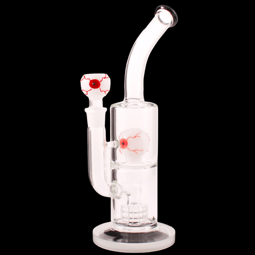 30 cm eyeball-themed glass percolator bong