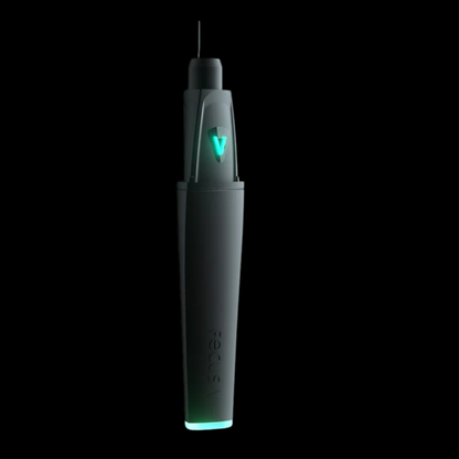 Focus V Saber electronic dab tool with LED indicator and USB-C charging, heated dabber tip