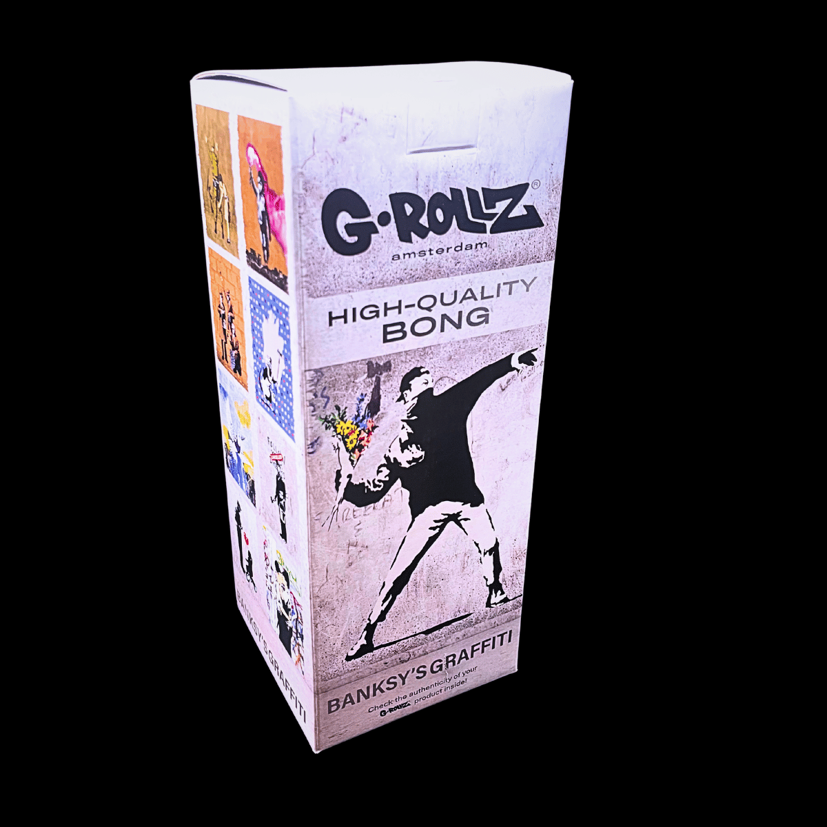 G-Rollz Banksy-inspired Armoured Dove glass percolator bong – 35cm presentation box