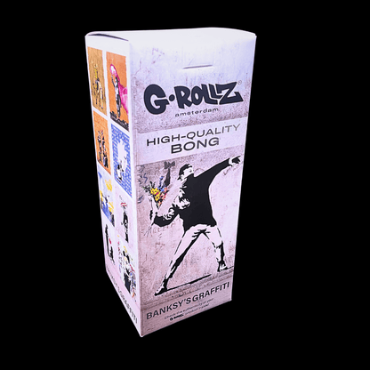  G-Rollz Banksy-inspired Armoured Dove glass percolator bong – 35cm presentation box