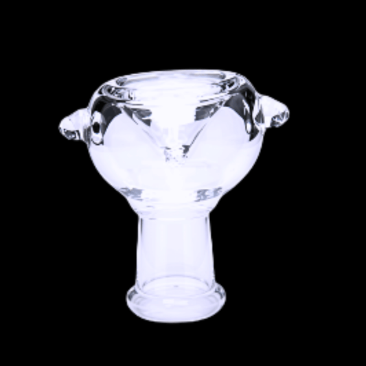 Clear glass replacement bong bowl with 14mm female joint