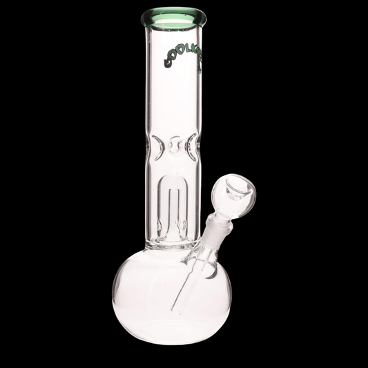 The Green Reactor Glass Bong — 20cm Perc Bubble Waterpipe