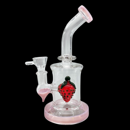 Glass Strawberry Percolator Bong (22cm)