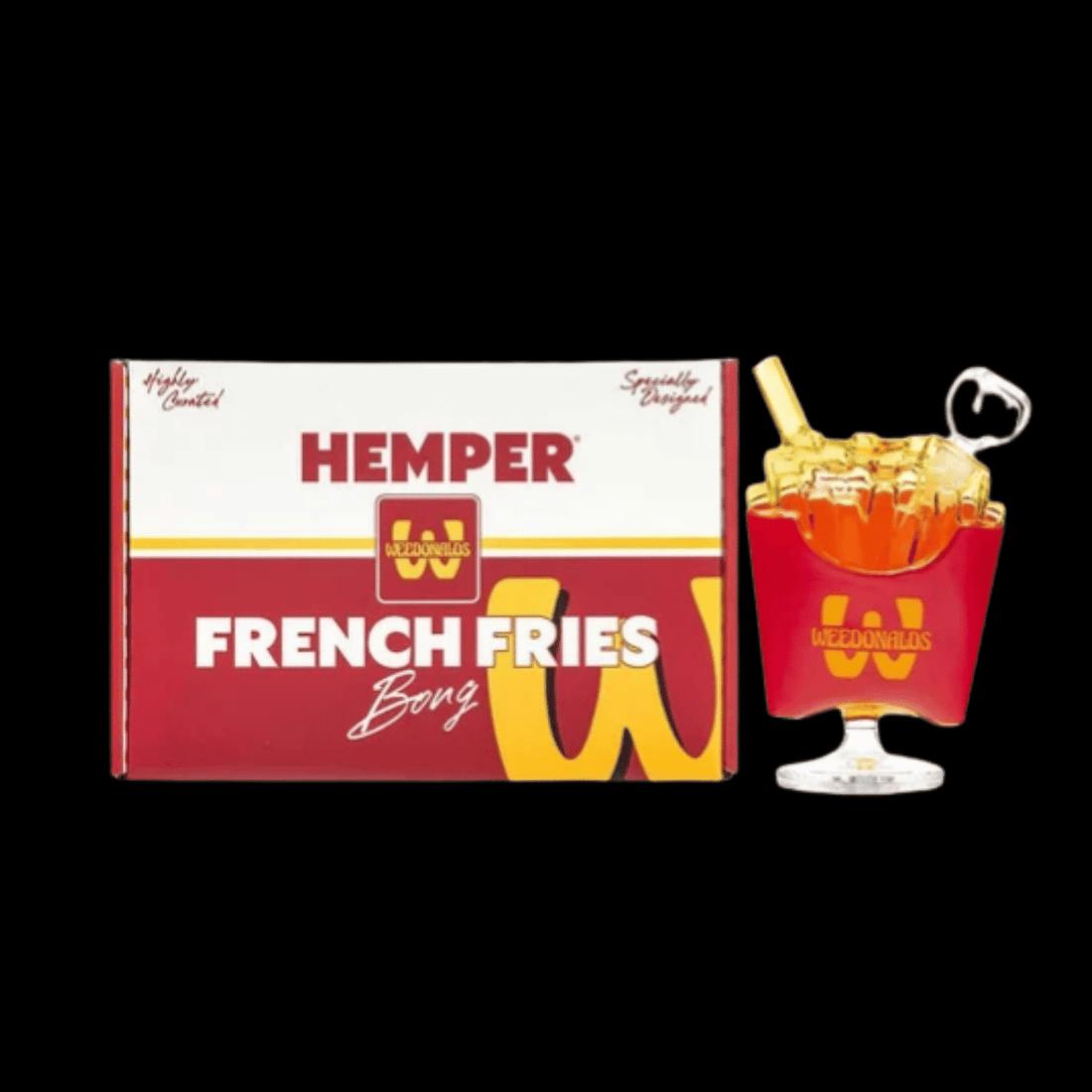 HEMPER Weedonald’s French Fries Glass Bong 15cm