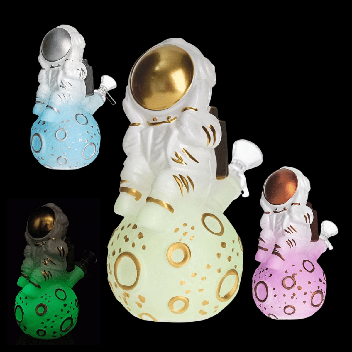 The Moonwalker Glass Bong — Glow Astronaut Edition (18cm)