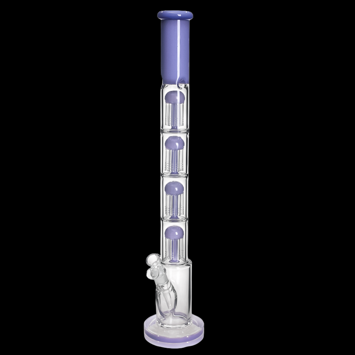 The Milky Beast Glass Bong — 4 Level 8 Arm Perc Tower (50cm)