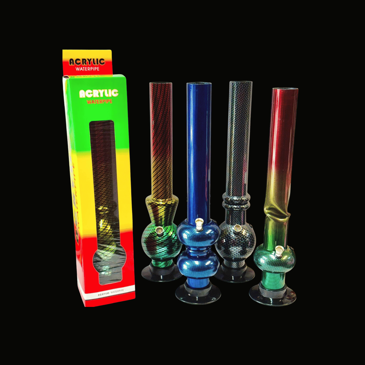 Metallic Monster 45cm acrylic bong in assorted metallic colours