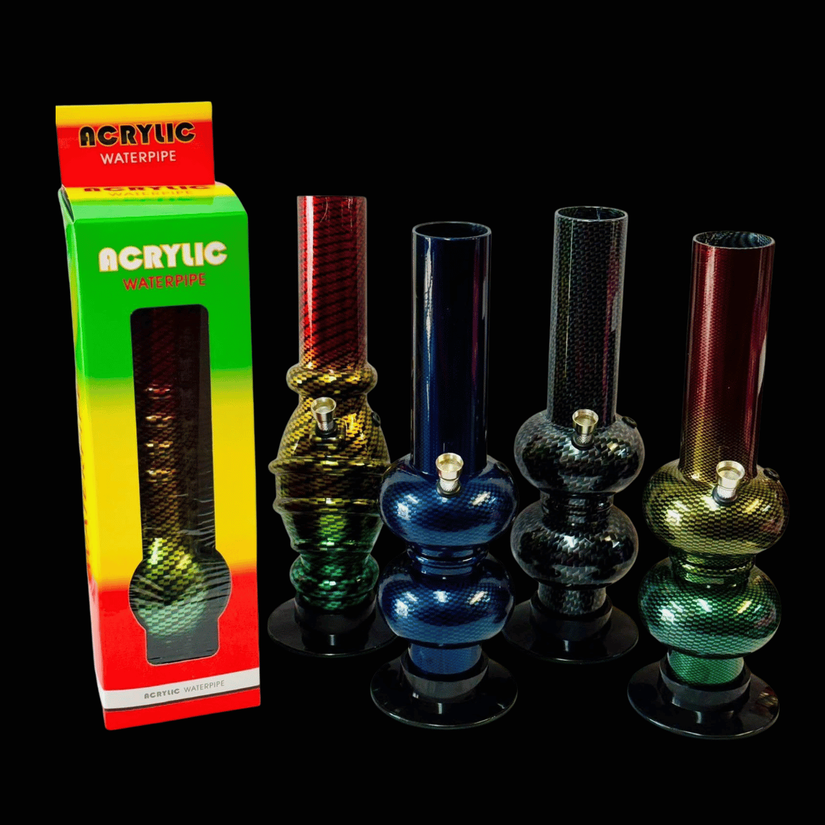 Metallic Monster 30cm Acrylic Bong – Assorted Colours
