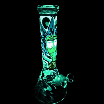 Rick & Morty Green Portal 7mm Glass Bong — 25cm