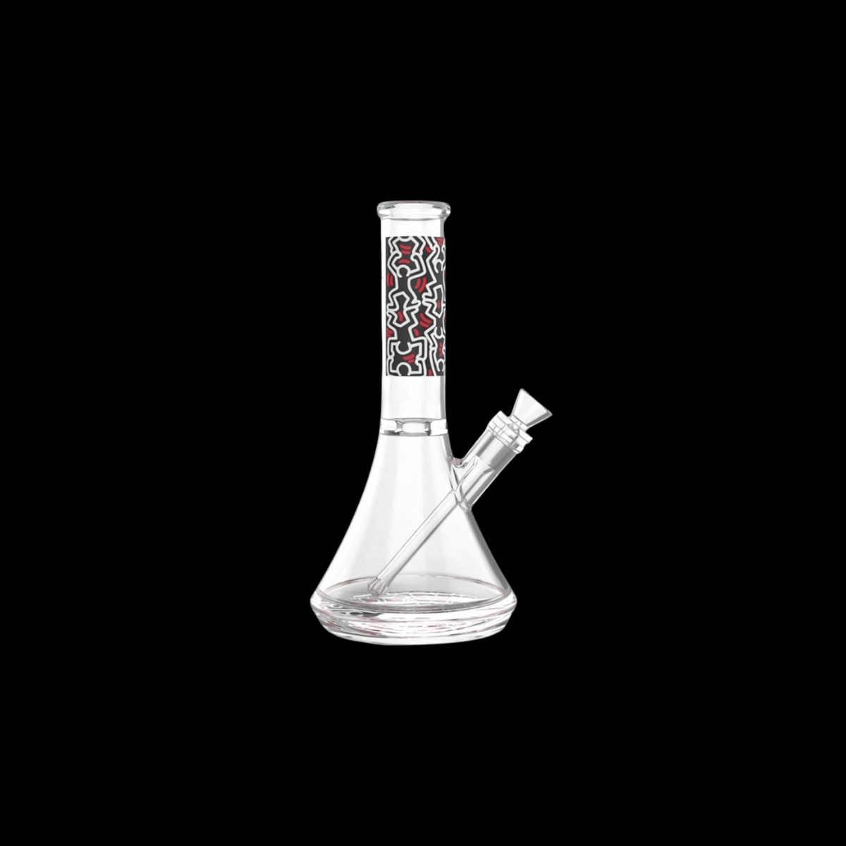 Keith Haring multi colour 31cm glass beaker bong with percolator