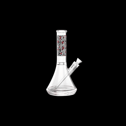 Keith Haring multi colour 31cm glass beaker bong with percolator