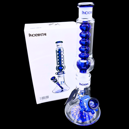 Phoenix Star FrostCore glycerin bong displayed with its BOX