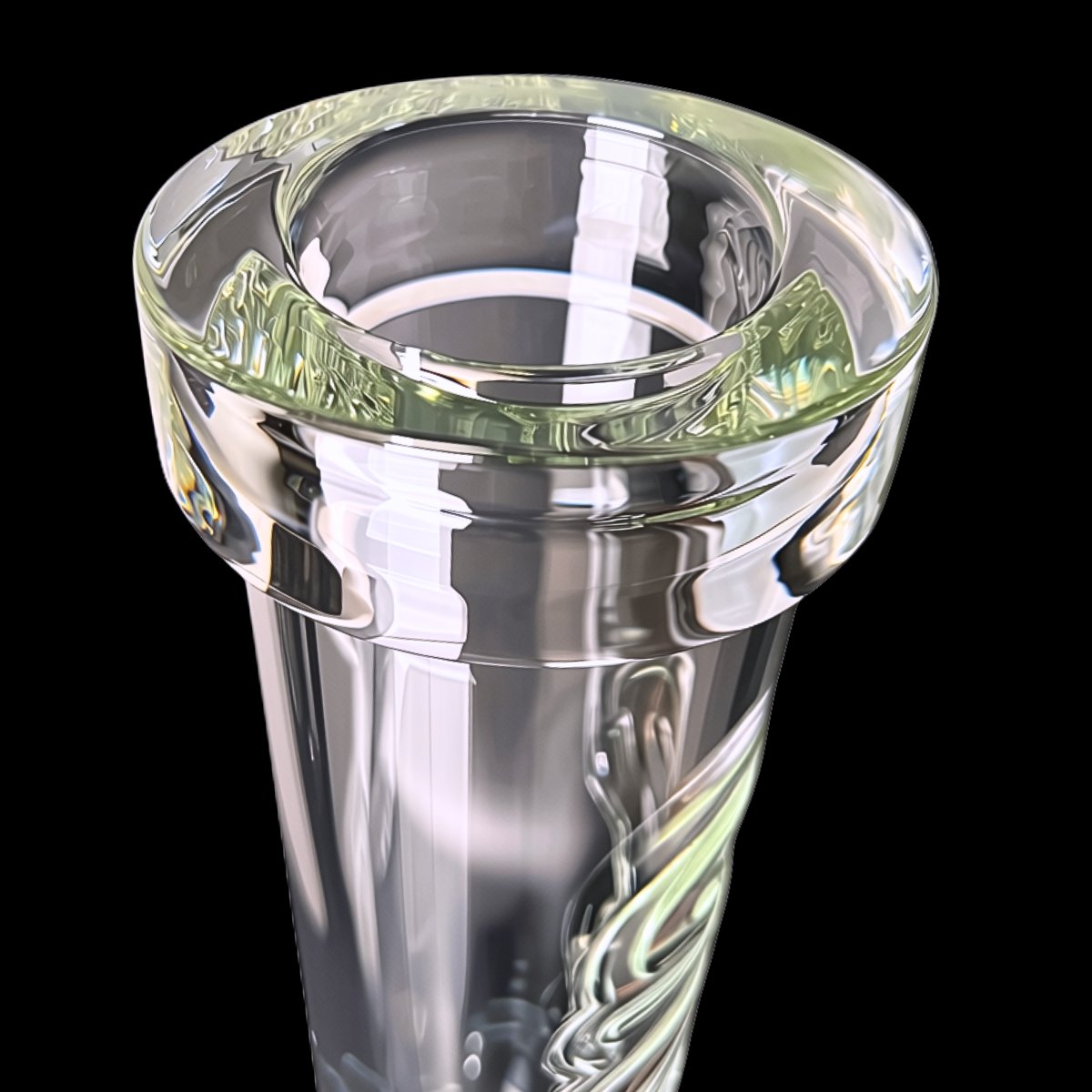 Thick glass mouthpiece on Chongz Phat Tony 7mm beaker bong
