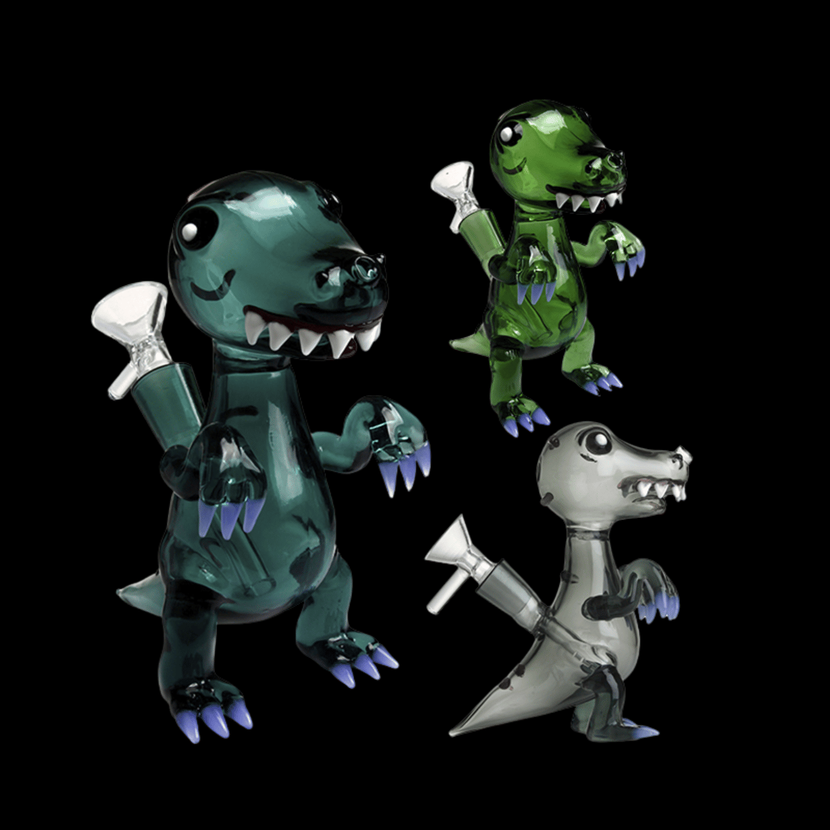 The Dino Glass Bong — Mini Character Edition (15cm)