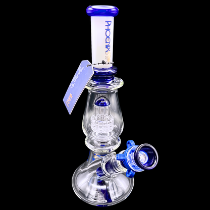 Phoenix Star Blue Matrix Reactor 25cm glass percolator bong