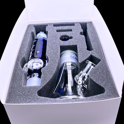 Phoenix Star FrostCore glycerin bong kit arranged inside its protective presentation box