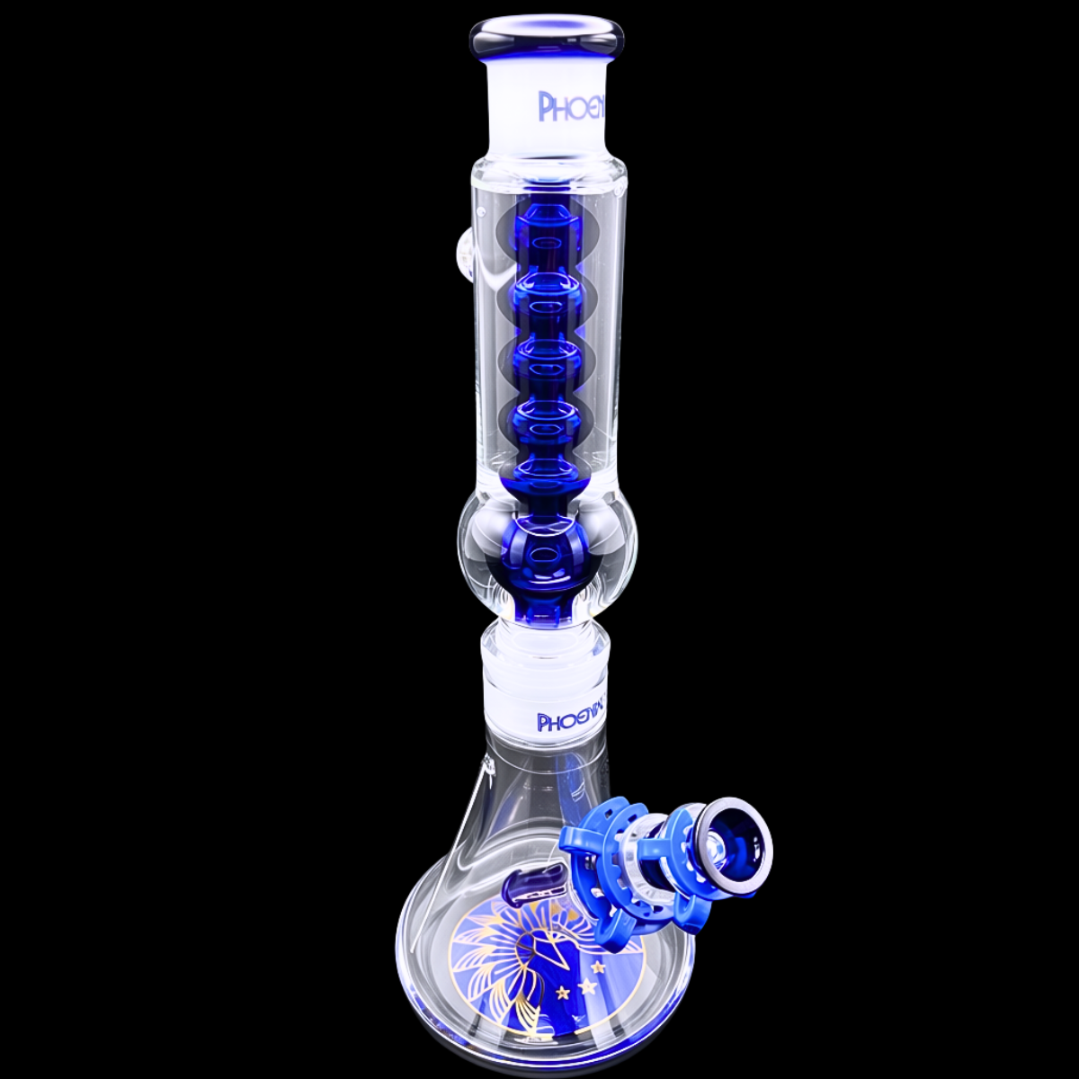Phoenix Star FrostCore 33cm blue freezable glycerin beaker bong fully assembled