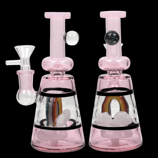 The Prism Perc Glass Bong — Rainbow Filtration (16.5cm)