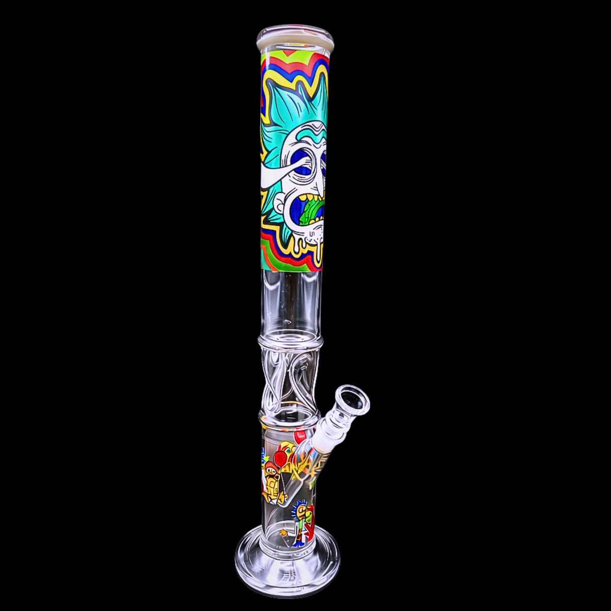 Rick & Morty-Inspired Ice-Twist Glass Bong – 46cm