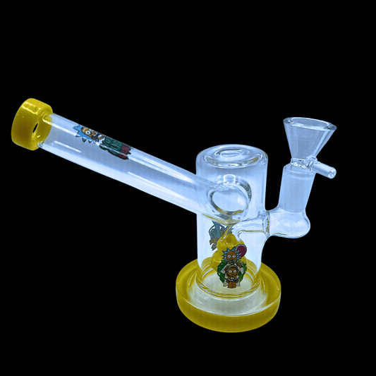 Rick & Morty Micro Cylinder Glass Bong – 11.5cm