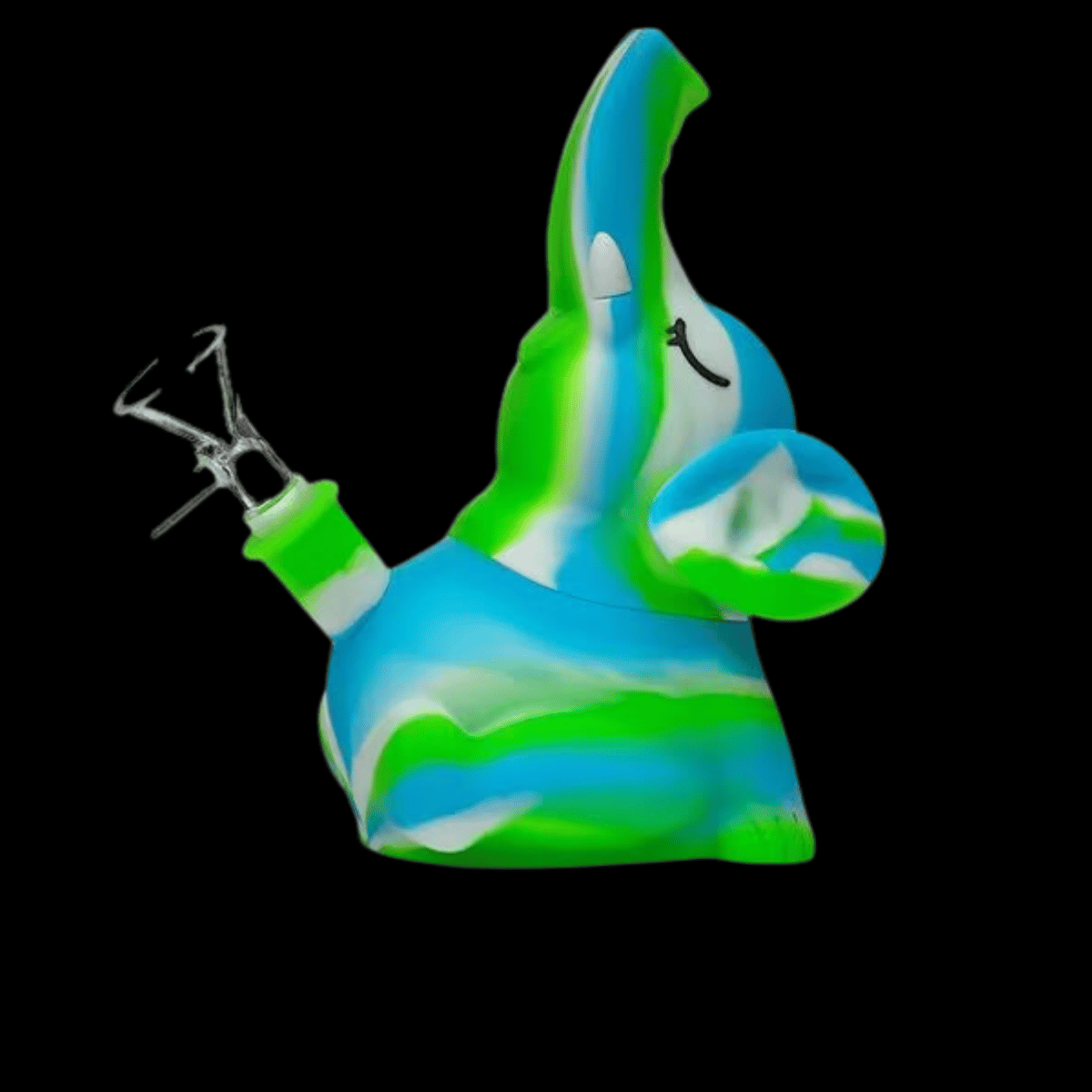 Elephant Silicone Bong — 16cm Novelty Waterpipe, Mixed Colours