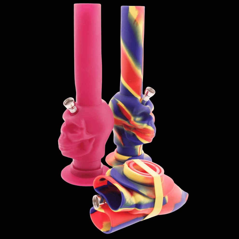 Collapsible Skull Silicone Bong – Medical Grade