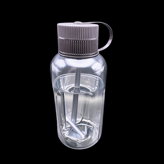 Smoky clear Stealth bottle bong with discreet screw-cap design – 23cm