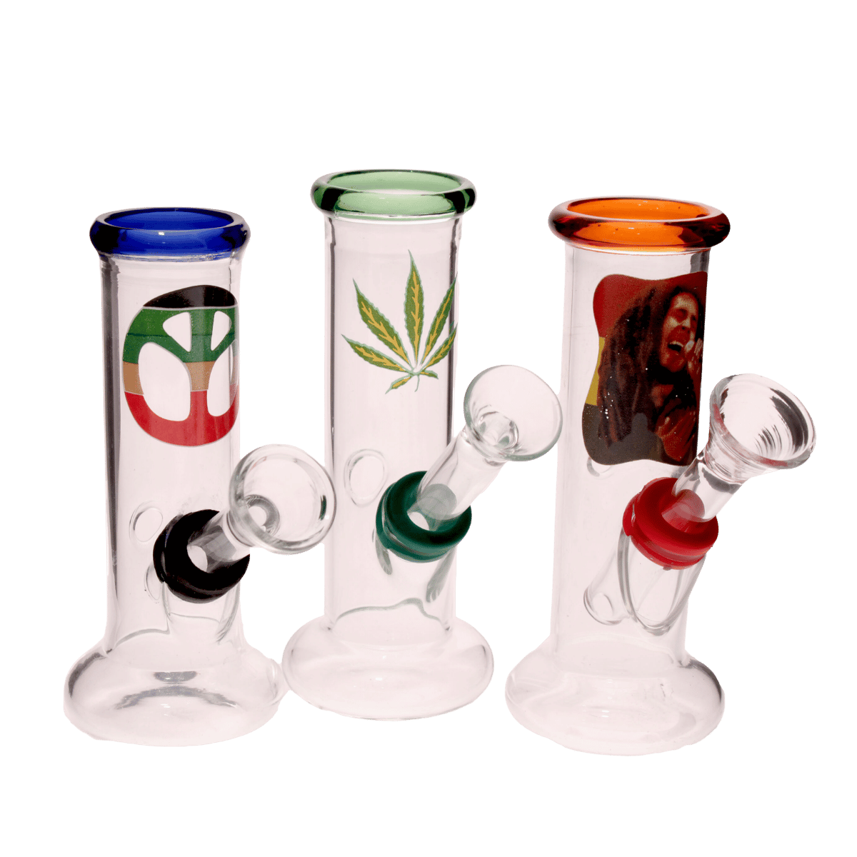 The Rebel Tall Mini Glass Bong — Assorted Print Edition (11cm)