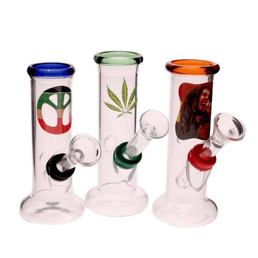 The Rebel Tall Mini Glass Bong — Assorted Print Edition (11cm)