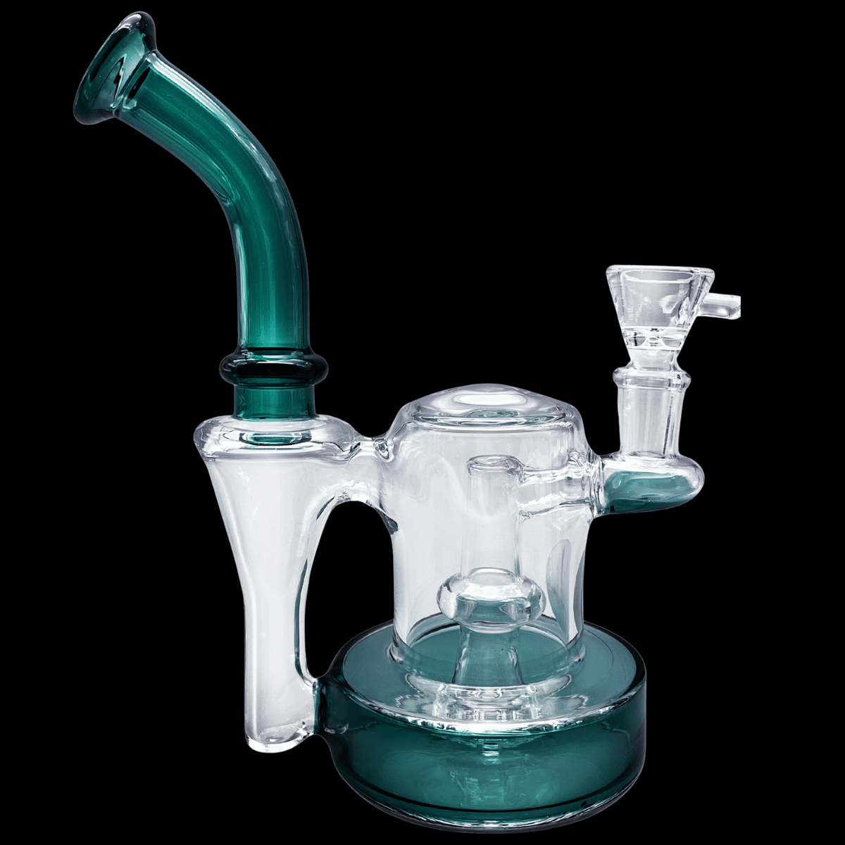 Pocket Reactor Glass Percolator Rig — 19cm Bent Neck
