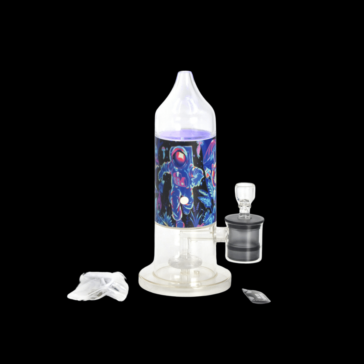 The AstroCharge Electric Bubbler — Rechargeable 25cm Glass Waterpipe
