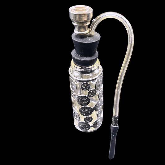 The Leafwrap Mini Glass Bong — Metallic Sleeve Edition (11cm)
