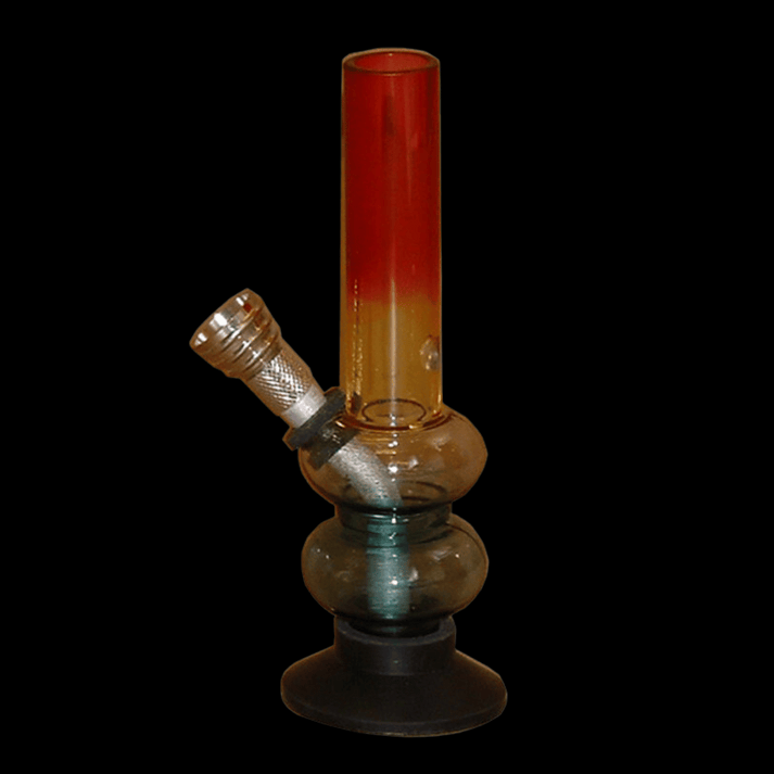 Mini acrylic double-ring bong, multi-coloured