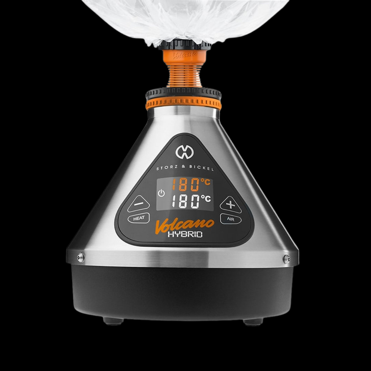 Volcano Hybrid Vaporizer in action, producing high-quality vapour.