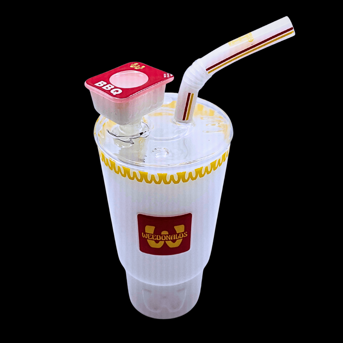 HEMPER Weedonald’s Soda Cup XL glass bong with straw mouthpiece – 20cm