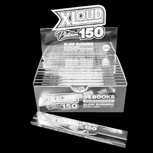 XLOUD Platinum 150 King Size Slim Papers & Tips – Box of 24
