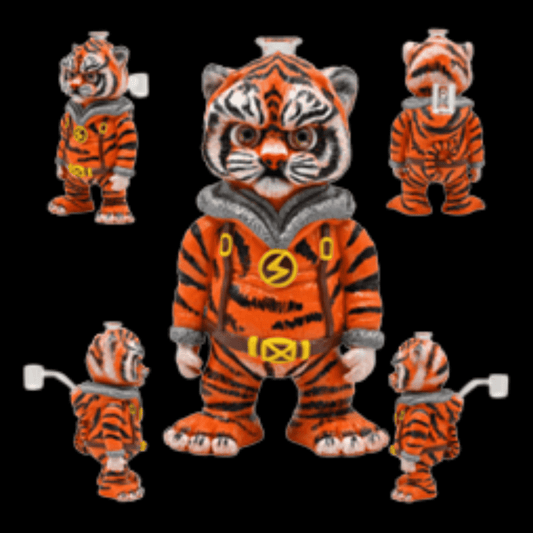 The Zeke Tiger Glass Bong — 3D Character Edition (16cm)