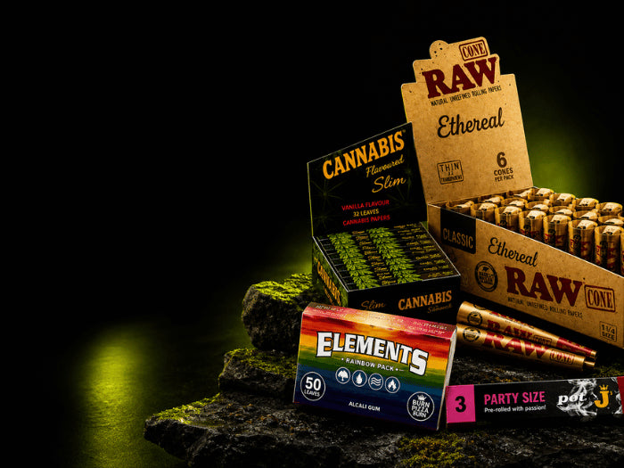Rolling papers, pre-rolled cones and filters