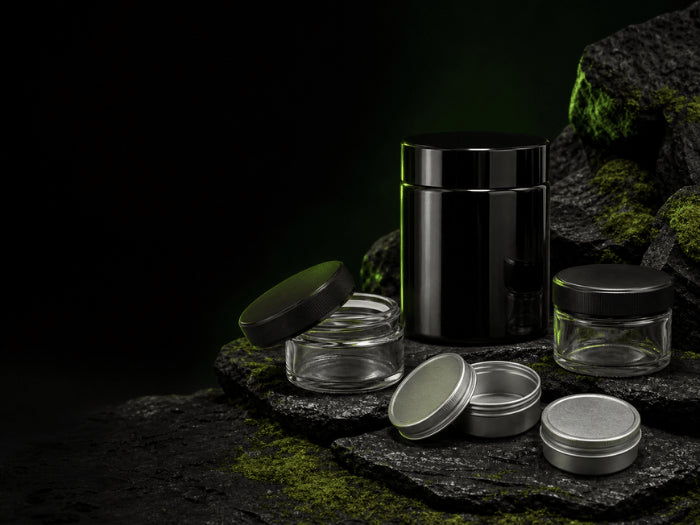 Airtight storage jars and discreet storage tins
