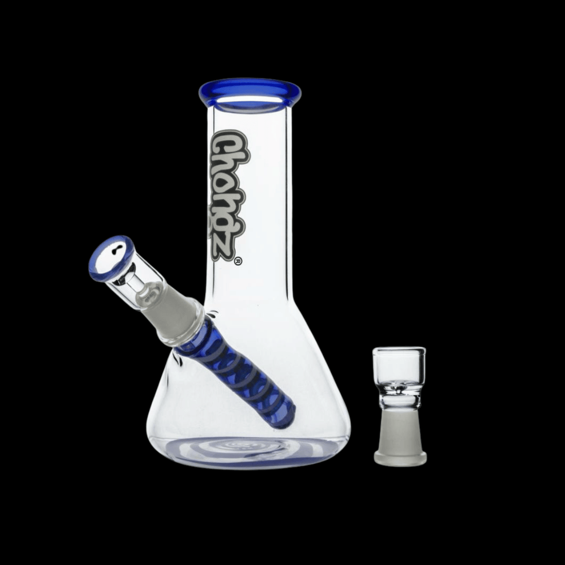 Chongz Mini Goose 8 Blue Glass Beaker Bong