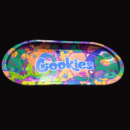 Rick and Morty metal rolling tray with colourful cartoon multiverse artwork