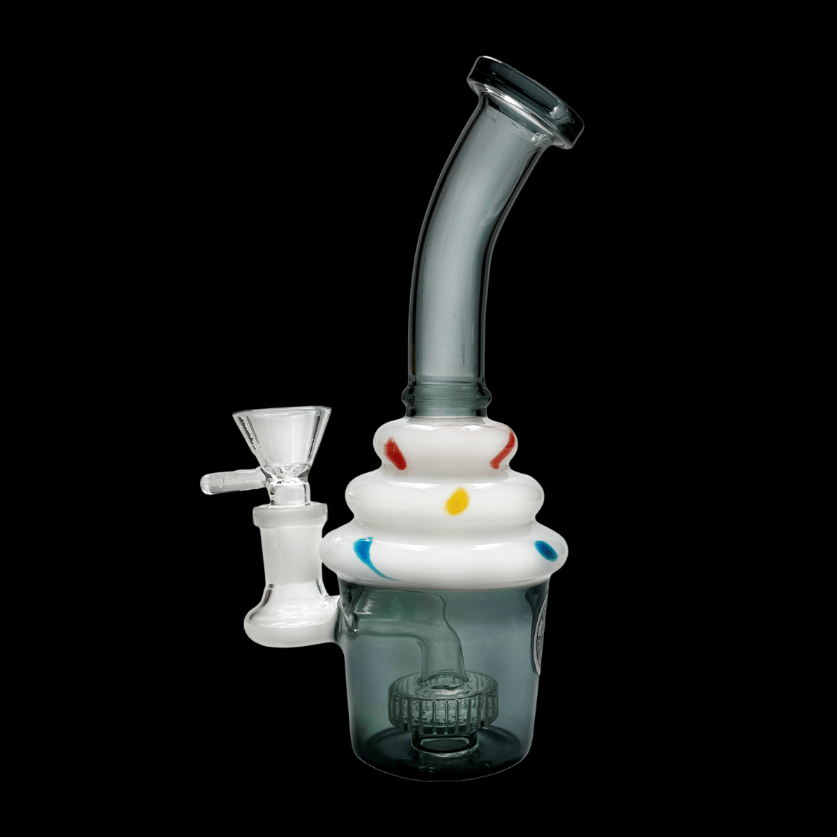 Cupcake novelty glass bong with swirl top