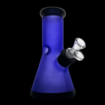 Blue GlacierGlow 20cm Frosted Ice Beaker Glass Bong Kit
