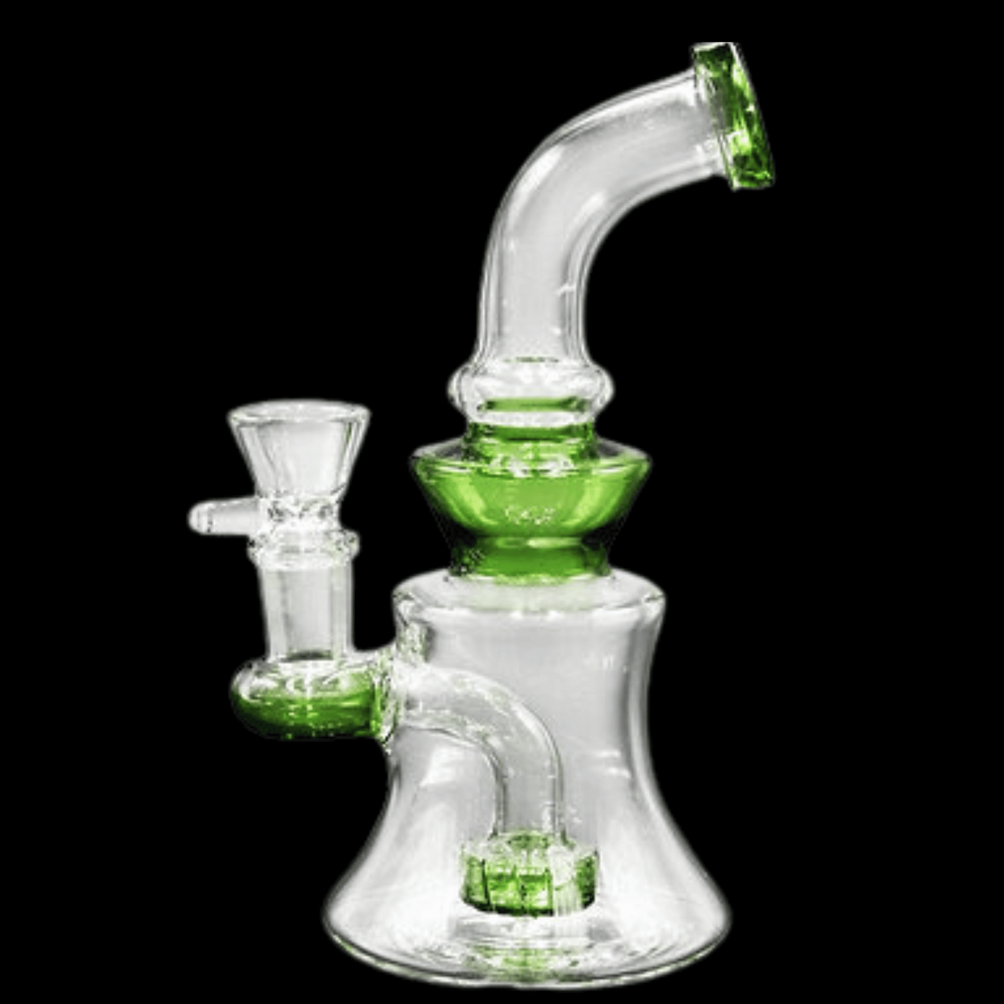 Mini Glass Narrow Percolator Bong  - light green